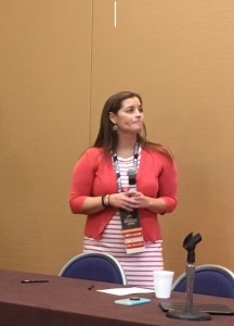 Lynn Walsh helps lead a session at EIJ18 in Baltimore on getting reluctant sources to talk.